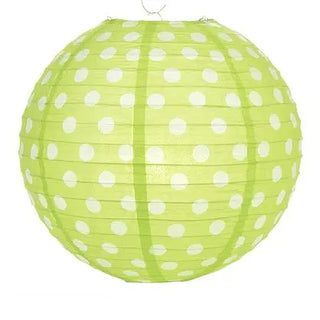 Green Polka Dot Paper Lantern