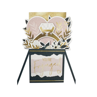 Pink & Navy Engagement Pop Up Card | Engagement Party Supplies NZ