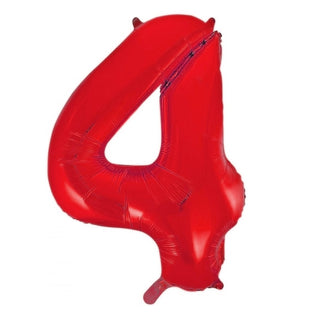 Giant Red Number Foil Balloon - 4