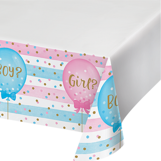 Gender Reveal Balloons Tablecover | Gender Reveal Party NZ