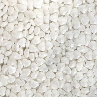 White Heart Sprinkles | Heart Shaped Sprinkles | Cake Decorating Supplies | Cupcake Sprinkles 