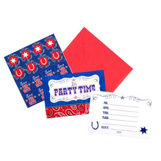 Bandana & Blue Jeans Invitations - 8 Pkt