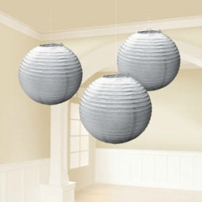 Silver Lanterns - 3 Pack | Silver Party Supplies NZ