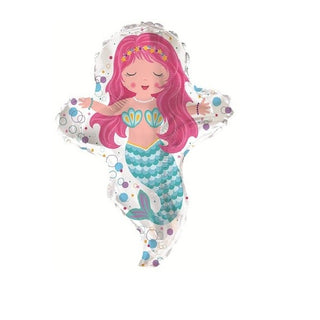 Mermaid Girl Mini Shaped Foil Balloon - Add to Balloon Garland