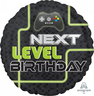Level Up Gaming Game On Birthday Foil Balloon