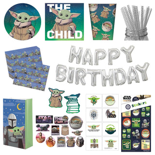 Premium Baby Yoda Party Pack for 8 SAVE 20%