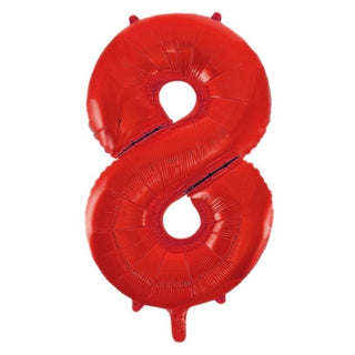 Giant Red Number Foil Balloon - 8