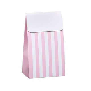 Individual Treat Box | Individual Party Treat Bag | Pink Stripe Treat Box | Pink Stripe Treat Bag | Sambellina Treat Box | Sambellina Party Supplies 