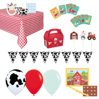 Premium Farm Animals Party Pack for 8