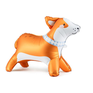 Party Deco | Corgi Dog Standing Air-Fill Foil Balloon | Dog Party Supplies NZ