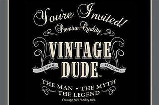 Vintage Dude Invitations 