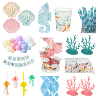 Talking Tables Mermaid Party Pack for 8 - SAVE 20%