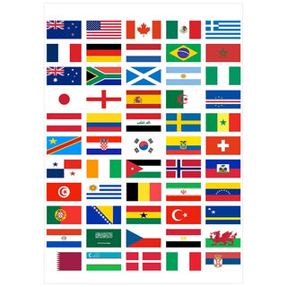 Flags of the World Edible Icing Icons | Around the world Party Supplies NZ