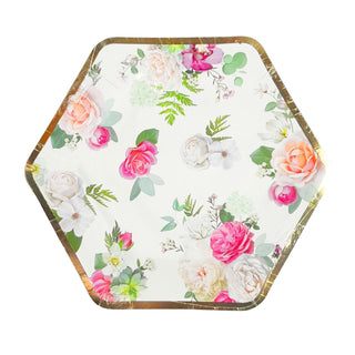 Floral Plates - Lunch 14 Pkt