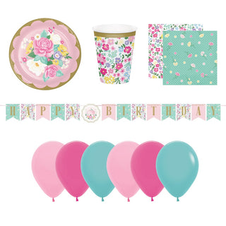 Floral Tea Party Essentials Pack for 8