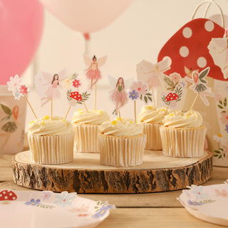 Ginger Ray | Fairy, Floral & Toadstool Cupcake Toppers | Fairy Party Supplies NZ