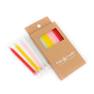 Fun Combo Spiral Candles - 24 Pkt