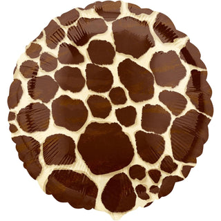 Giraffe Print Foil Balloon | Safari Animal Party Supplies NZ