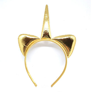 Gold Unicorn Horn & Ears Headband | Unicorn Party Supplies NZ