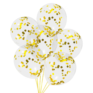 Gold Confetti Balloons | Gold Party Supplies NZ