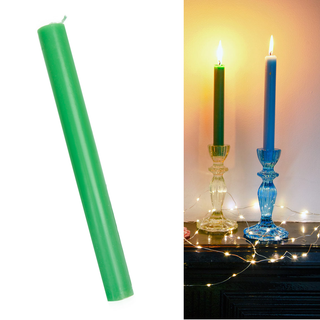 Green Boho Dinner Candle