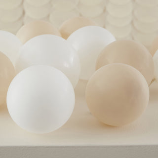 Ginger Ray Neutral Balloons | Nude and White Mini Balloons 