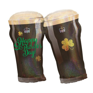 Beer Glasses St Patrick's Day SuperShape Foil Balloon | St Patrick's Day Party Supplies NZ