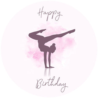 Gymnastics Edible Icing Cake Image