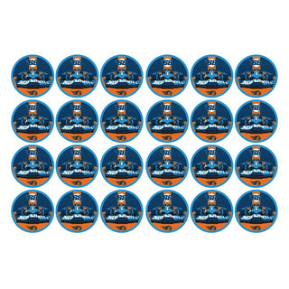 Blue & Orange Hot Wheels Edible Icing Cupcake Images - LAST ONE