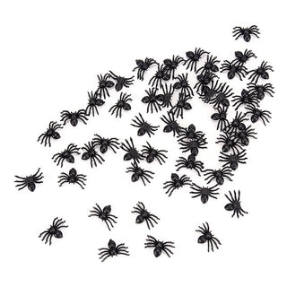 Mini Plastic Spiders - 50 Pkt