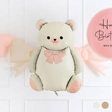 Unknown | Cream Bear Supershape | Teddy Bear Picnic Party Supplies NZ