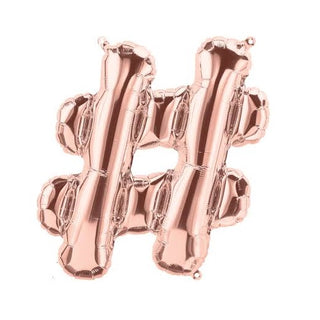 Small Rose Gold Hashtag Foil Balloon