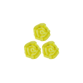 Unknown | Yellow Icing Roses 15mm Edible Decorations - 24 Pack | Yellow Cake Decorating NZ