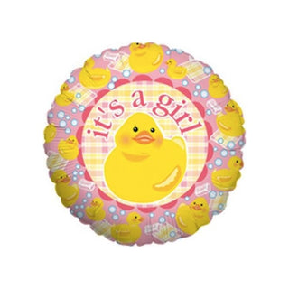 It's A Girl Rubber Duck Foil Balloon