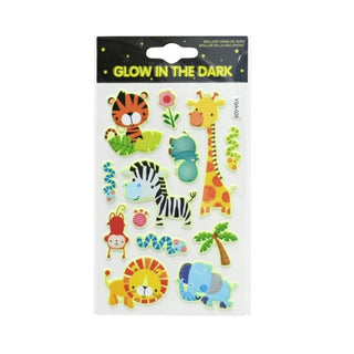 Glow in the Dark Jungle Animal Stickers | Jungle Animal Party Supplies NZ