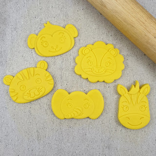 Jungle Animal Cookie Cutters & Debossers Set