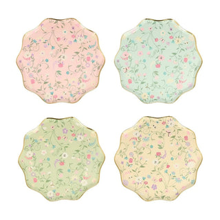 Meri Meri Ladurée Paris Floral Plates - Dinner 8 Pkt