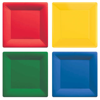 Lego Square Lunch Plates - 8 Pkt