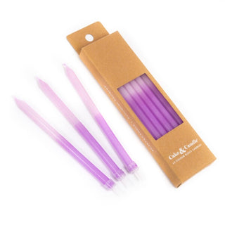 Lilac Colour Block Candles - 12 Pkt