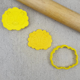 Lion Cookie Cutter & Debosser Set