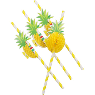 Pineapple Straws | Hawaiian Luau Party Supplies NZ