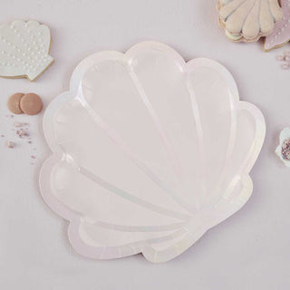 Ginger Ray Mermaid Shell Plates - 8 Pkt