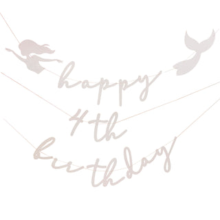 Ginger Ray Mermaid Customisable Happy Birthday Bunting