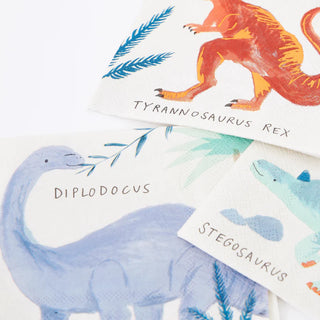 Meri Meri Dinosaur Party Napkins | Dinosaur Party Beverage Napkins 