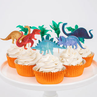 Meri Meri Dinosaur Party | Dinosaur Party Supplies | Dinosaur Cupcake Toppers | Jurassic Party Cupcake Kit