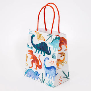 Meri Meri Dinosaur Party Bags | Dinosaur Party Bags | Paper Loot Bags | Dinosaur Jurassic Party Supplies