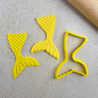 Mermaid Tail Cookie Cutter & Embosser Set