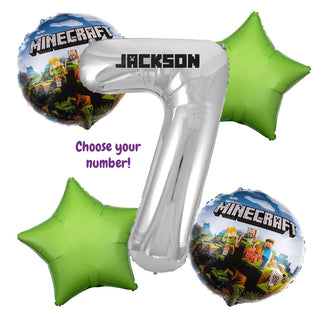 Minecraft Number Balloon Bouquet