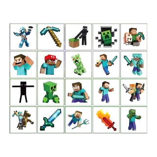 Minecraft TNT Tattoos - 20 Pkt