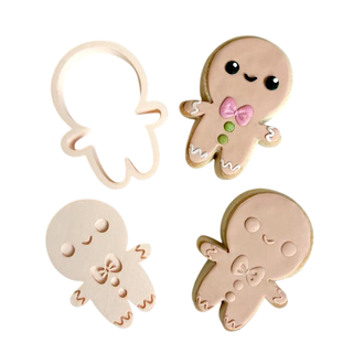 Mini Gingerbread Man Cutter & 3D Embosser Set
